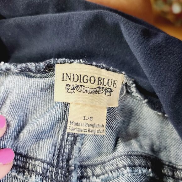 Indigo Blue Maternity Jeans Large (12-14) - Picture 2 of 5